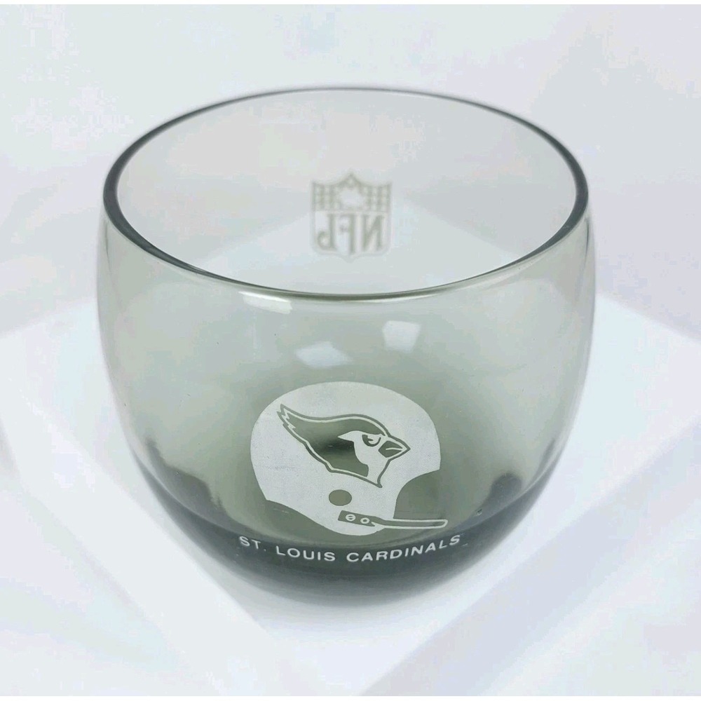 Vintage NFL St Louis Cardinals Football BAR WARE Smoked Highball Glass 8 oz